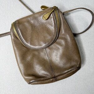 HOBO International Feen Pebbled Leather Olive Green Small‎ Crossbody Bag